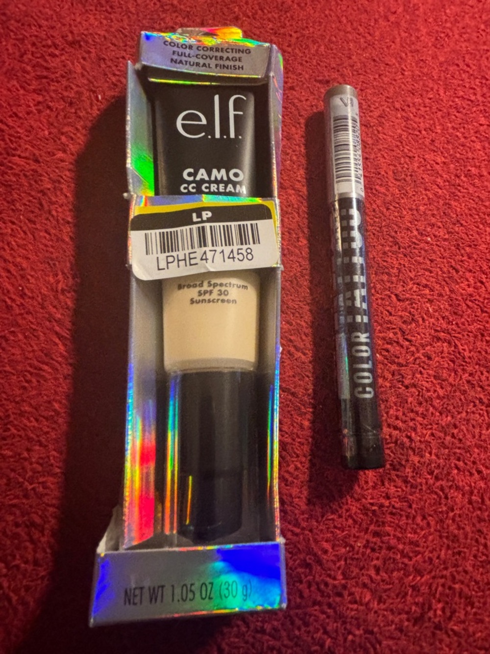 e.l.f. Camo CC Cream - Light/Neutral Shade & Maybelline Eye Tattoo 24 Eye Stix .